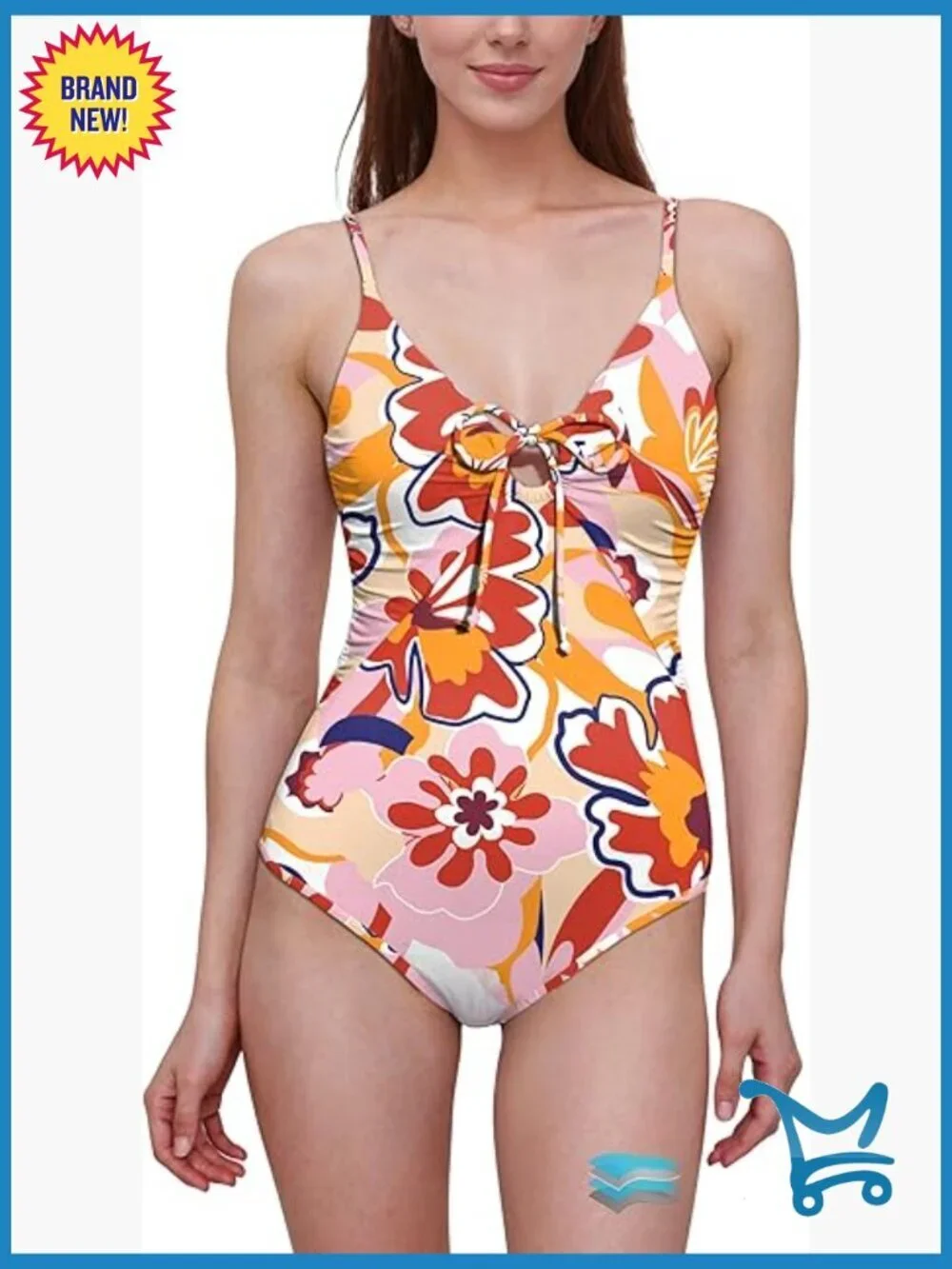 Leakproof Period Swimwear One Piece Plunge V Neck Tummy Control Bathing Suit